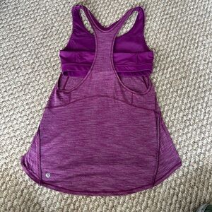 Lululemon Purple Racerback Tank Top Built-In Bra